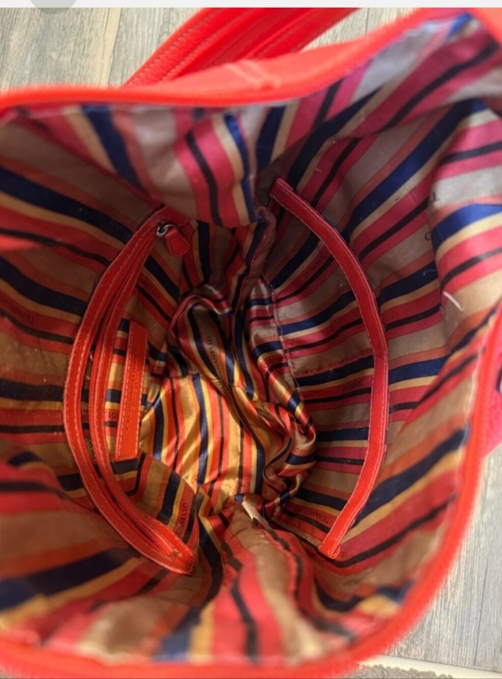 Tiganello Red Women's Leather Backpack Purse - Picture 8 of 9